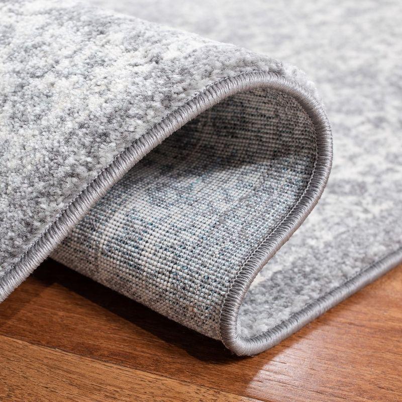 Evoke EVK256 Power Loomed Indoor Area Rug - Silver/Ivory - 6'7"x9' - Safavieh