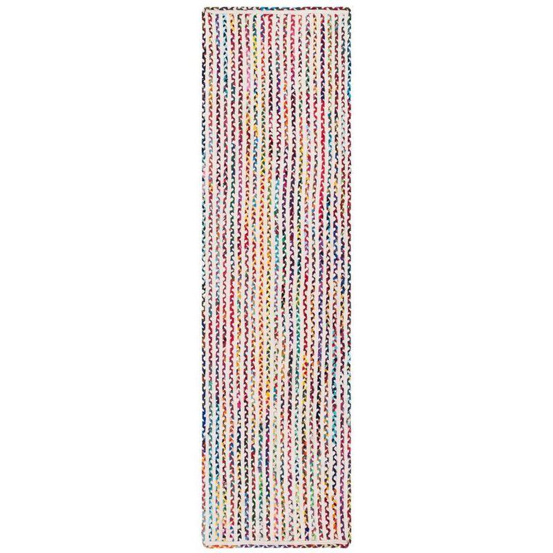 Braided BRD261 Hand Braided Runner Rug - Ivory/Multi - 2'3"x9' - Safavieh.