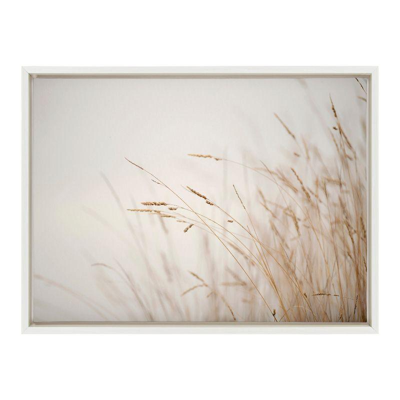 18" x 24" Sylvie Marsh Grass No 1 Framed Canvas by Crystal Lynn Collins White - Kate & Laurel All Things Decor