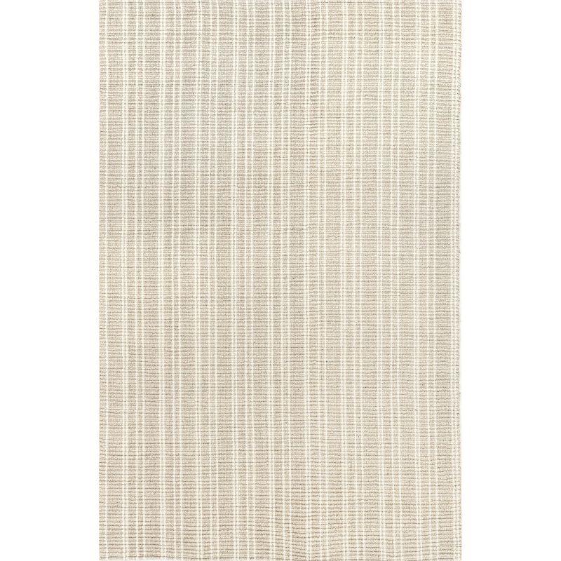 Nuloom Jolinn Striped 5x8 Wool Jute Indoor Area Rug for Dining Room Rug Neutral Rug Living Room Rug Kitchen, Natural/Ivory