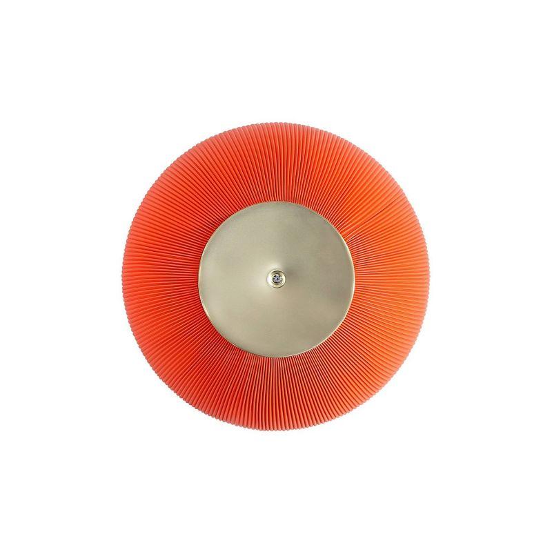 Manhattan Comfort 2pc Anderson Leatherette Upholstered Coffee Table and End Table with Metal Top Set Orange: Stainless Steel & Faux Marble