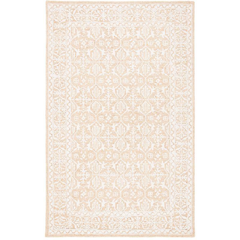 Ivory Elegance 4' x 6' Hand-Tufted Wool Area Rug