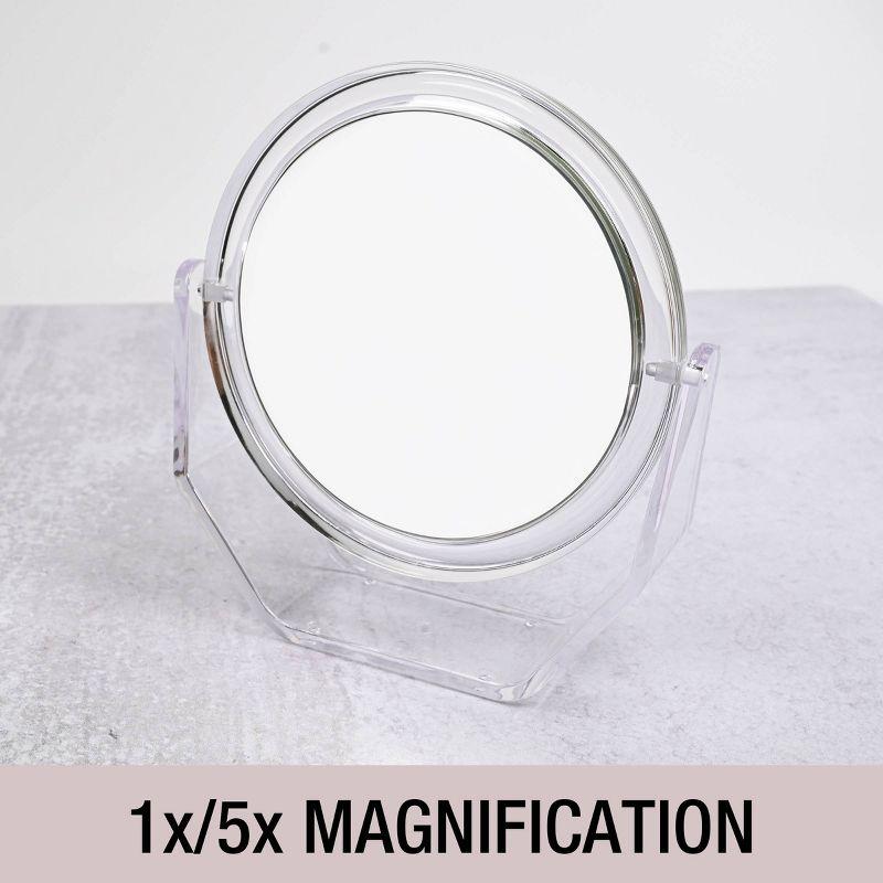 The Basik Edition by Conair Flip and View Stand Mirror - 1x/5x Magnification, Clear