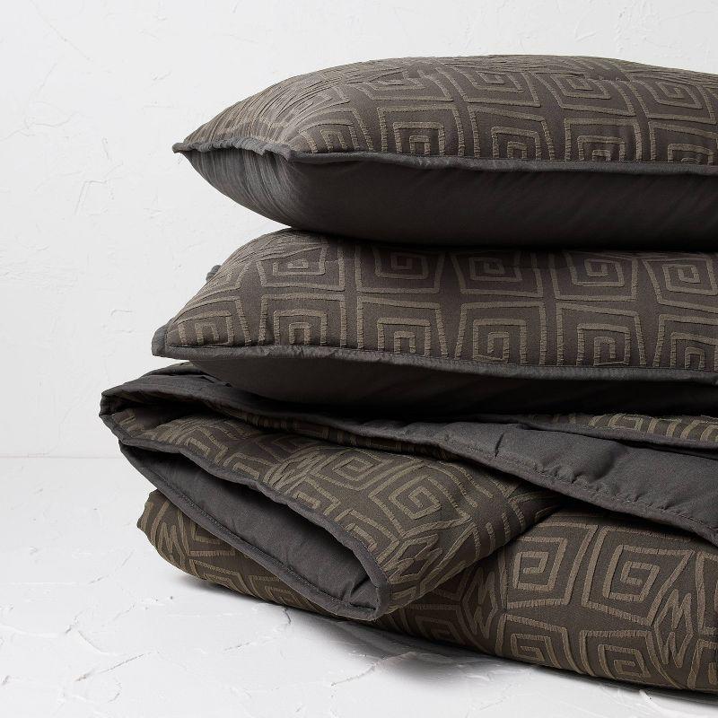 Geo Quilt and Sham Set Dark Gray - Opalhouse™ designed with Jungalow™