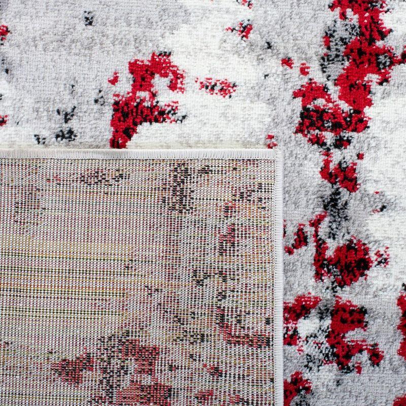 Skyler SKY193 Power Loomed Indoor Accent Rug - Grey/Red - 3'x5' - Safavieh