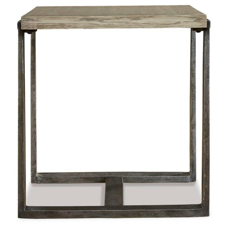 Dalenville Square End Table Black/Gray/Brown/Beige - Signature Design by Ashley: Contemporary Aluminum & Veneer Accent Table