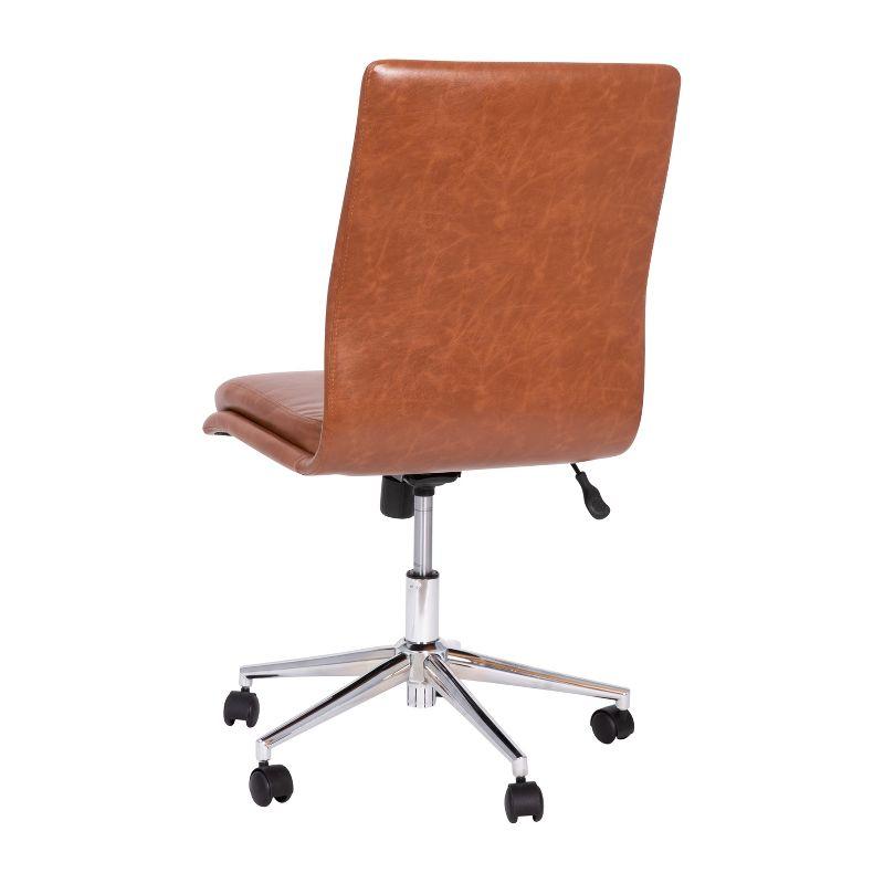 Flash Furniture Mid-Back Armless Office Task Chair with Metal 5-Star Base