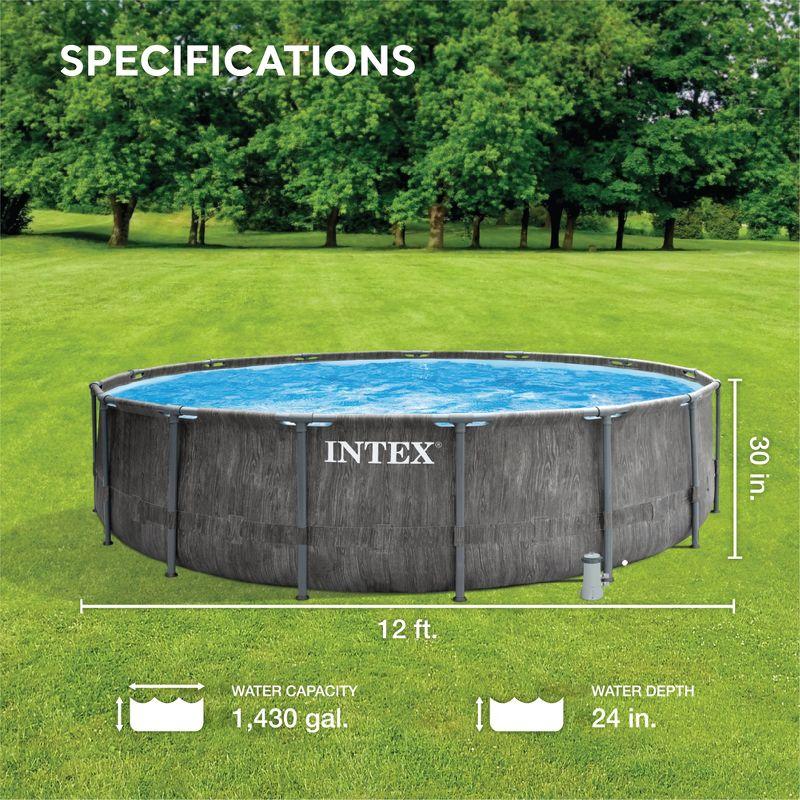 Greywood Round 12-Foot Above Ground Pool with Filter Pump