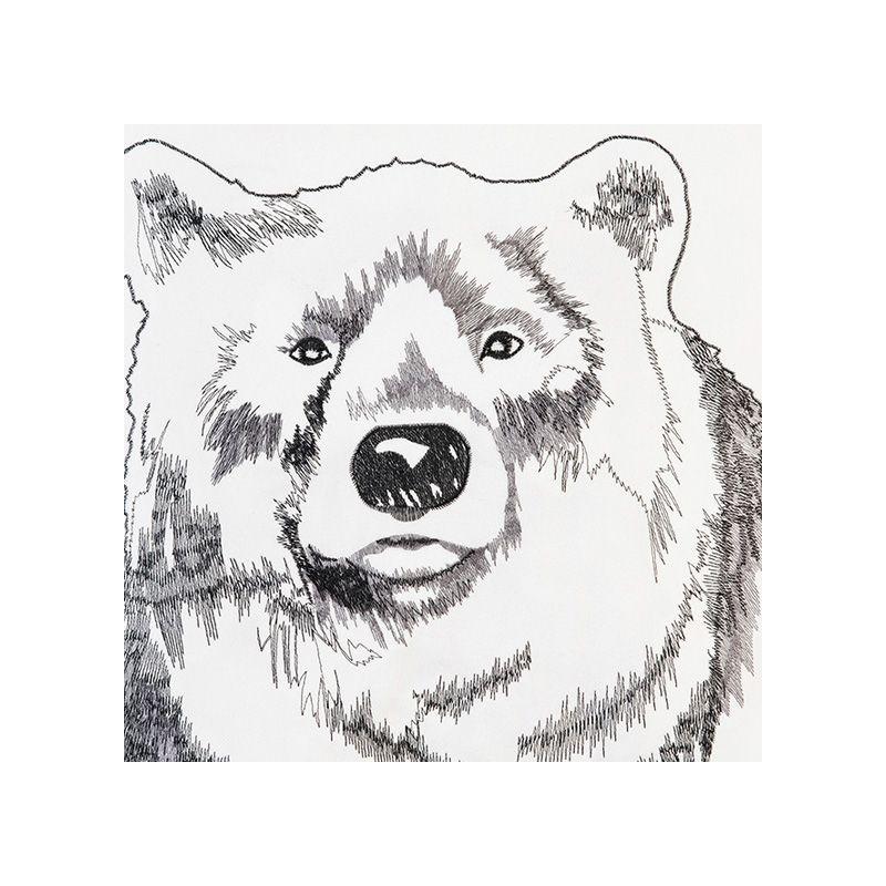 C&F Home Bear Portrait Indoor / Outdoor Embroidered Throw Pillow