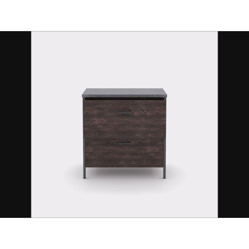 Sauder Market Commons 2 Drawer File Cabinet Prime Oak