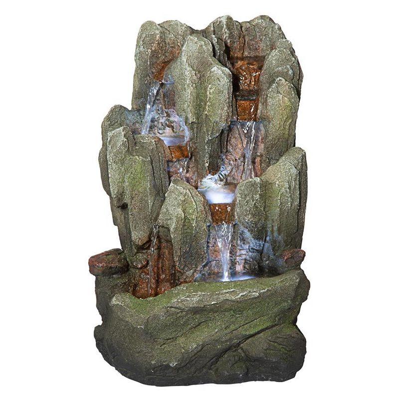 Hand Crafted Weather Resistant Table Top Fountain with Light