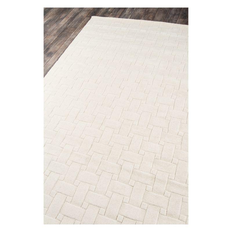 3'3"x5'3" Solid Tufted Accent Rug Ivory - Momeni: Wool Area Rug, Low Pile, Handmade, Indoor Use