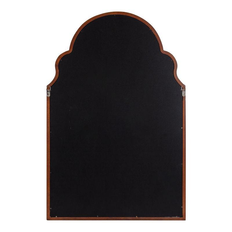 Kate and Laurel Hogan Wood Arch Mirror, 24x36, Walnut Brown