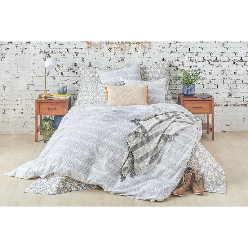 Mason Light Gray Cotton Full/Queen Bedspread Cover