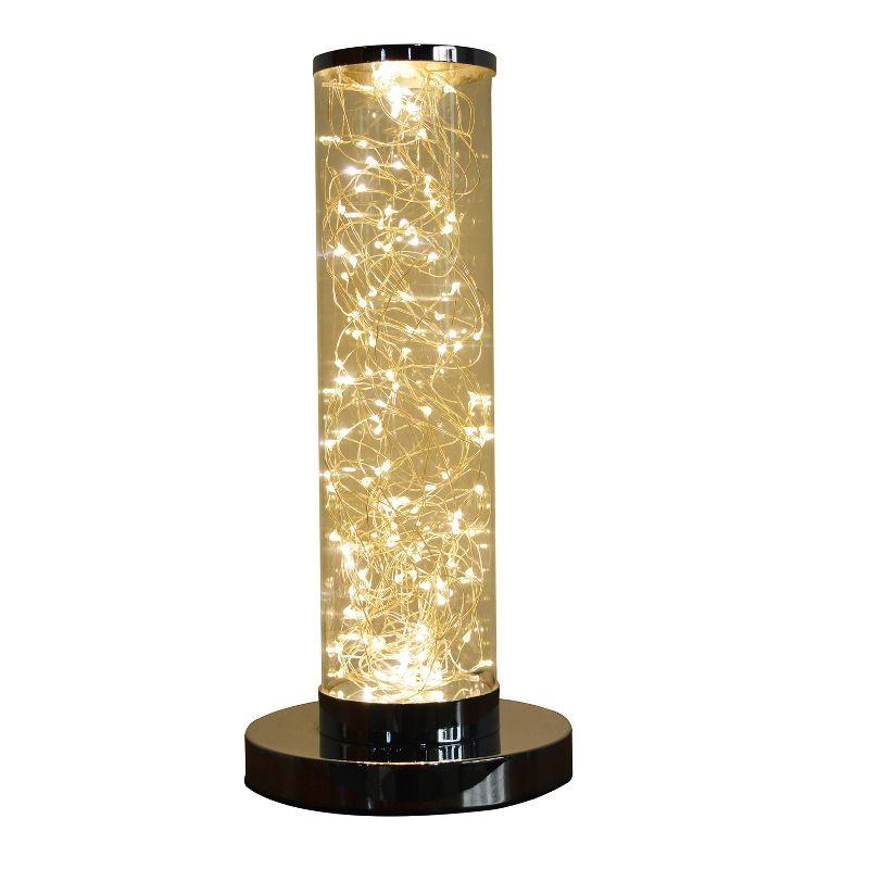 13" Novelty Metal Tube Table Lamp with Bright LED for Desk, Nightstand - Ore International