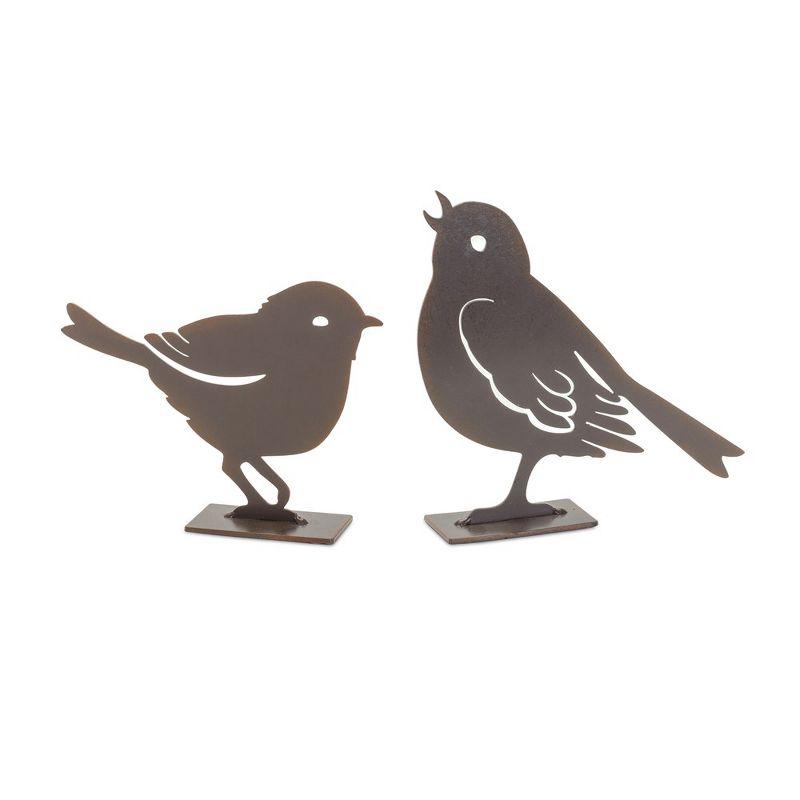 Melrose Metal Cut Out Bird Figurine (Set of 2)