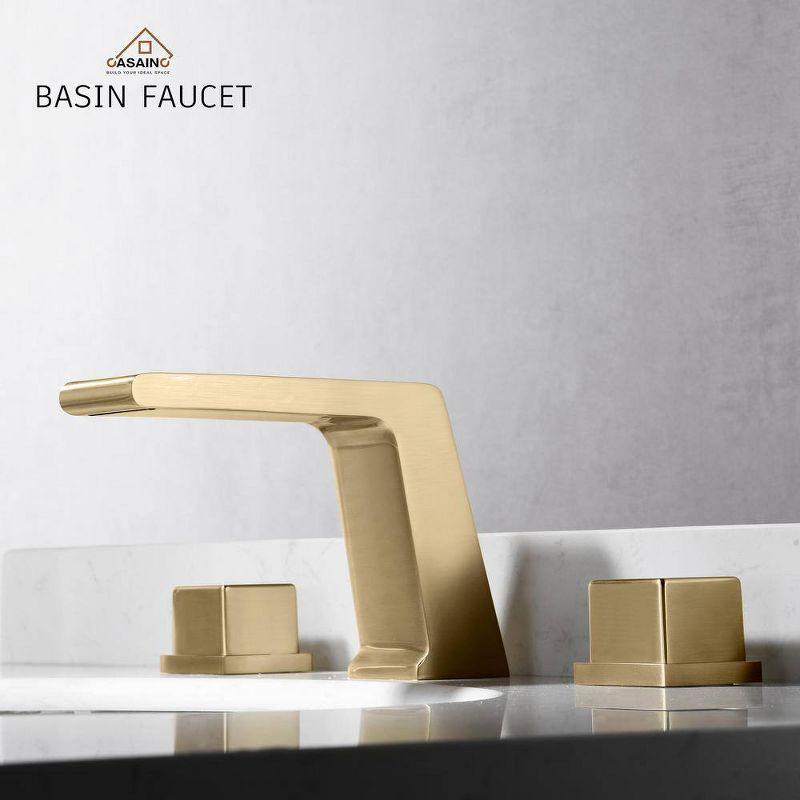 Widespread Faucet 2-Handle Bathroom Faucet with 3 Holes and Pop Drain