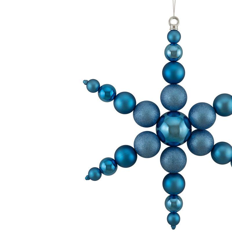 18" 3-Finish Ball Snowflake Commercial Christmas Ornament