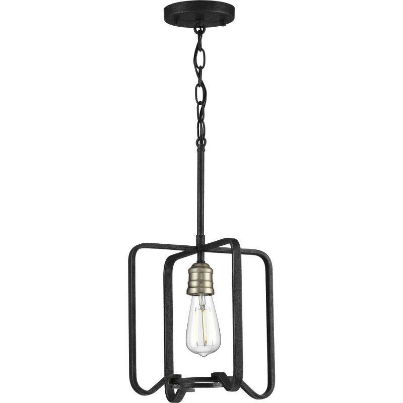 Progress Lighting Foster 1-Light Mini-Pendant, Gilded Iron, Steel, 11.25" Width, 10.75" Height, Incandescent, Dry Rated