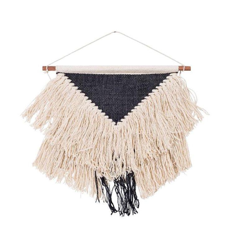 Livabliss Santiago 22"H x 22"W Bohemian/Global Cream Wall Tapestries