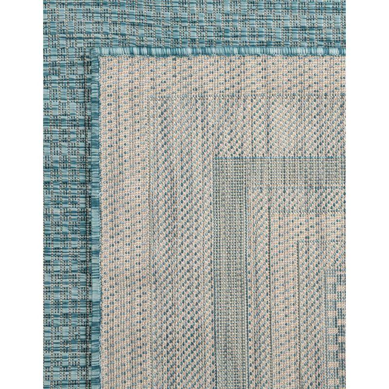 Unique Loom Outdoor Border Soft Border Border Woven Area Rug