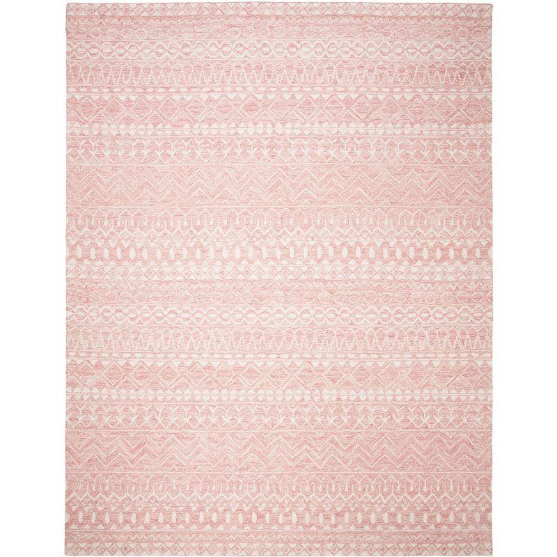 Micro-Loop MLP502 Hand Tufted Indoor Area Rug - Pink/Ivory - 8'x10' - Safavieh