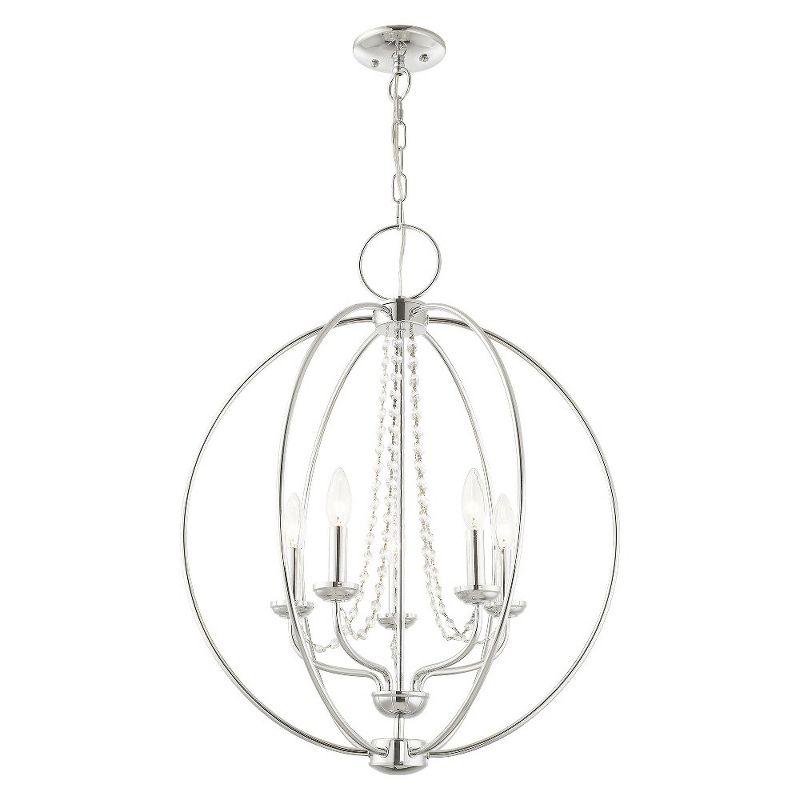 Livex Lighting Arabella 5 - Light Chandelier in  Polished Chrome