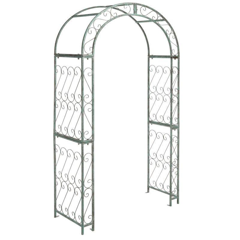 Pagan 48.5'' W x 18.5'' D Iron Arbor in Green