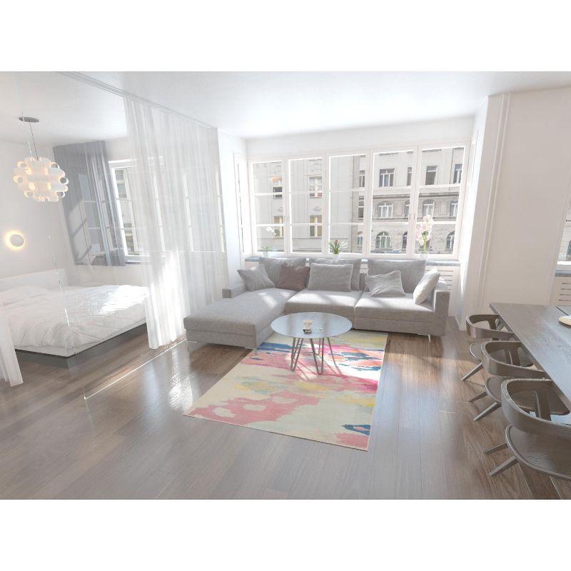 Unique Loom Estrella Collection Area Rug - Laurnell (5' 1" x 8' Rectangle Pink/Orange)