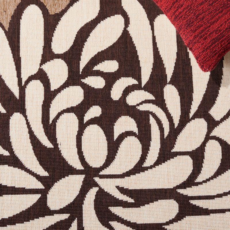 Multicolor Floral Synthetic 5' x 7' Easy-Care Area Rug