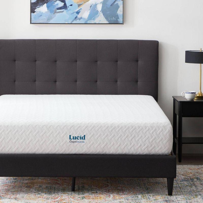 Lucid Comfort 10”Gel Memory Foam Mattress - Medium Firm Feel