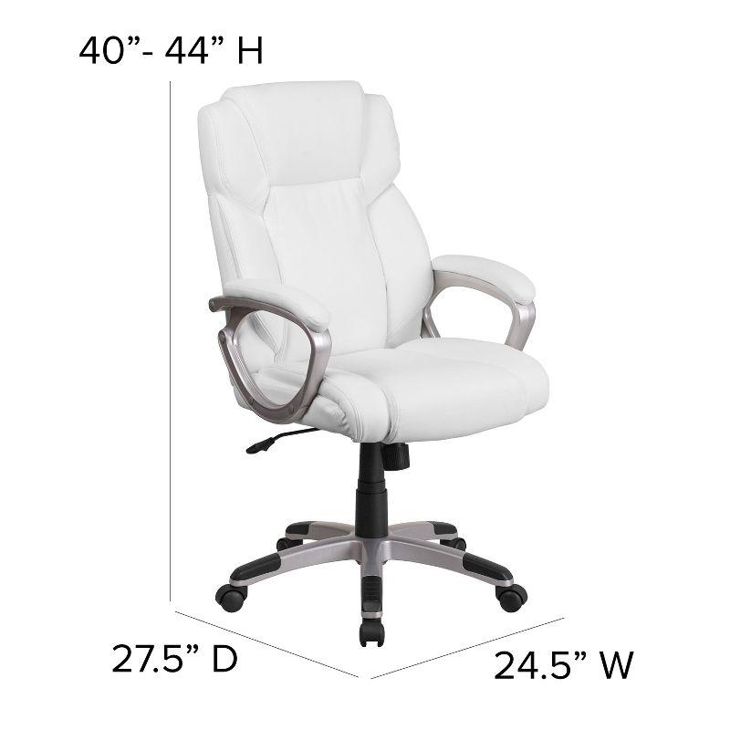 Flash Furniture Mid-Back LeatherSoftSoft Executive Swivel Office Chair with Padded Arms