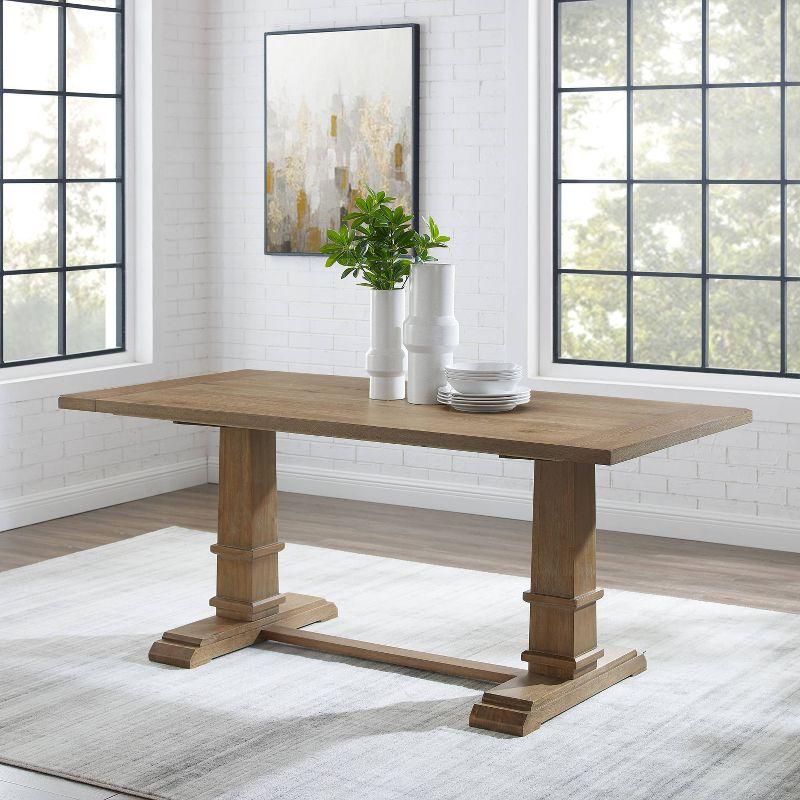 Joanna Rectangle Dining Table Rustic Brown - Crosley