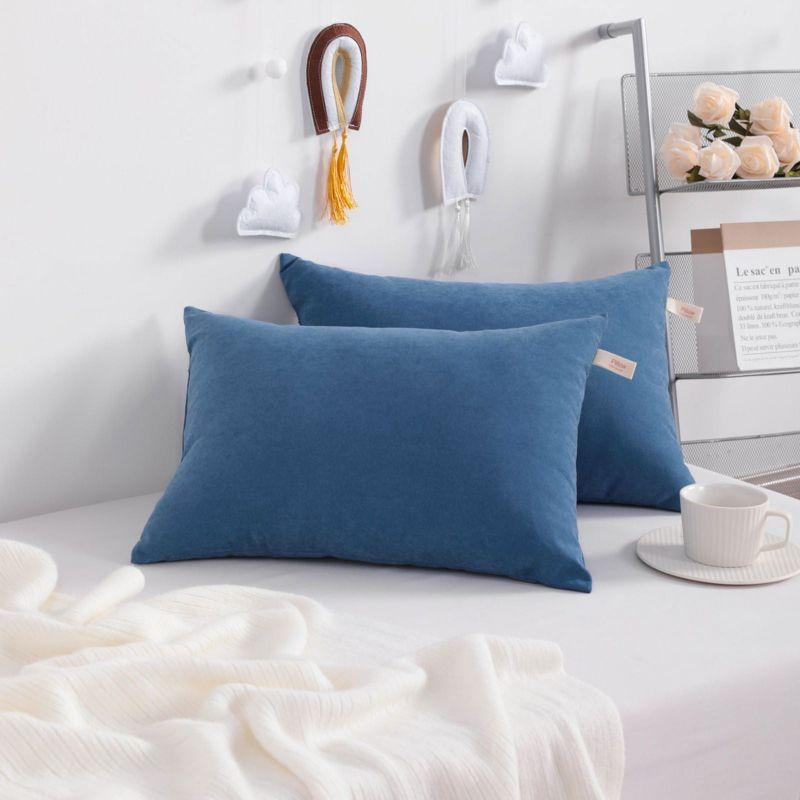 Down Alternative Toddler Pillows, Machine Washable Soft Travel Small Pillows, 13x18 Inches, White - NTBAY