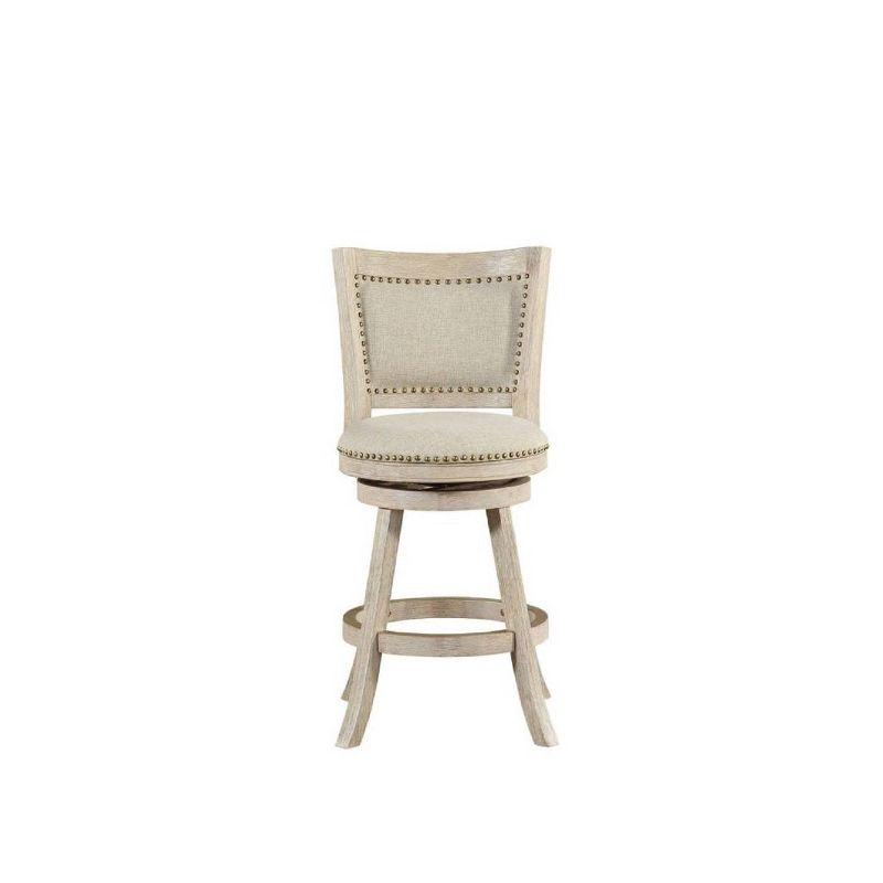Dovecove Falken Swivel Upholstered Counter Stool with Solid Wood Frame