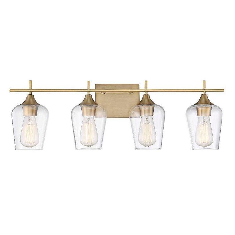 Savoy House Octave 4 - Light Vanity in  Warm Brass