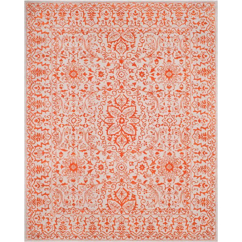Glamour GLM516 Hand Tufted Area Rug - Grey/Rust - 8'x10' - Safavieh.