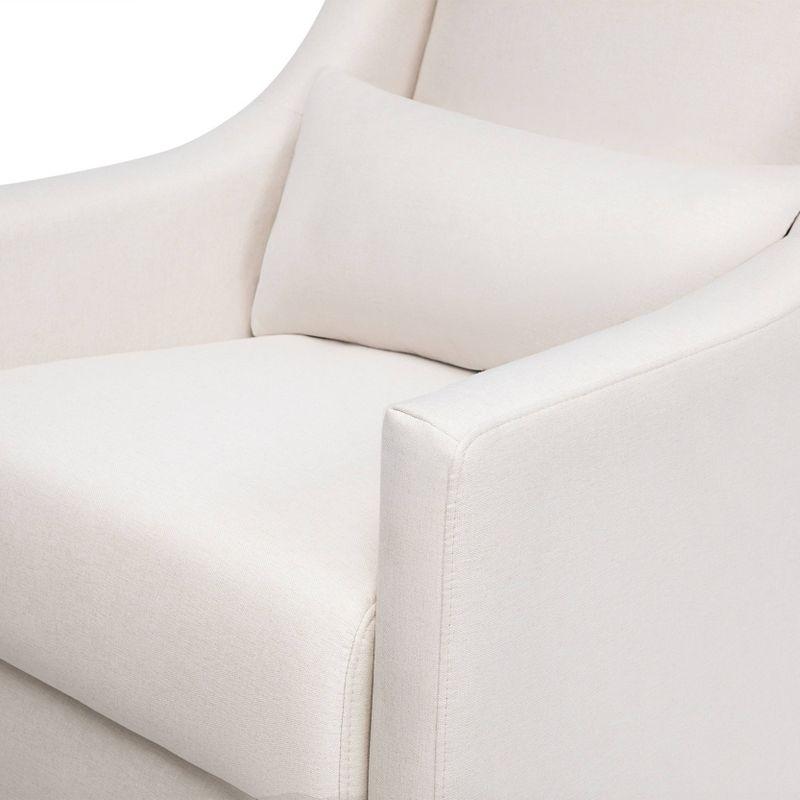 Toco Performance Cream Eco-Weave Swivel Glider with Ottoman