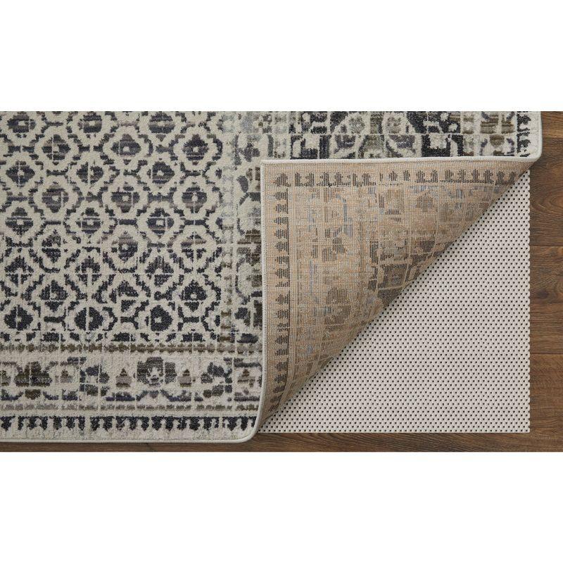 Kano Transitional Distressed Ivory/Taupe/Gray Area Rug