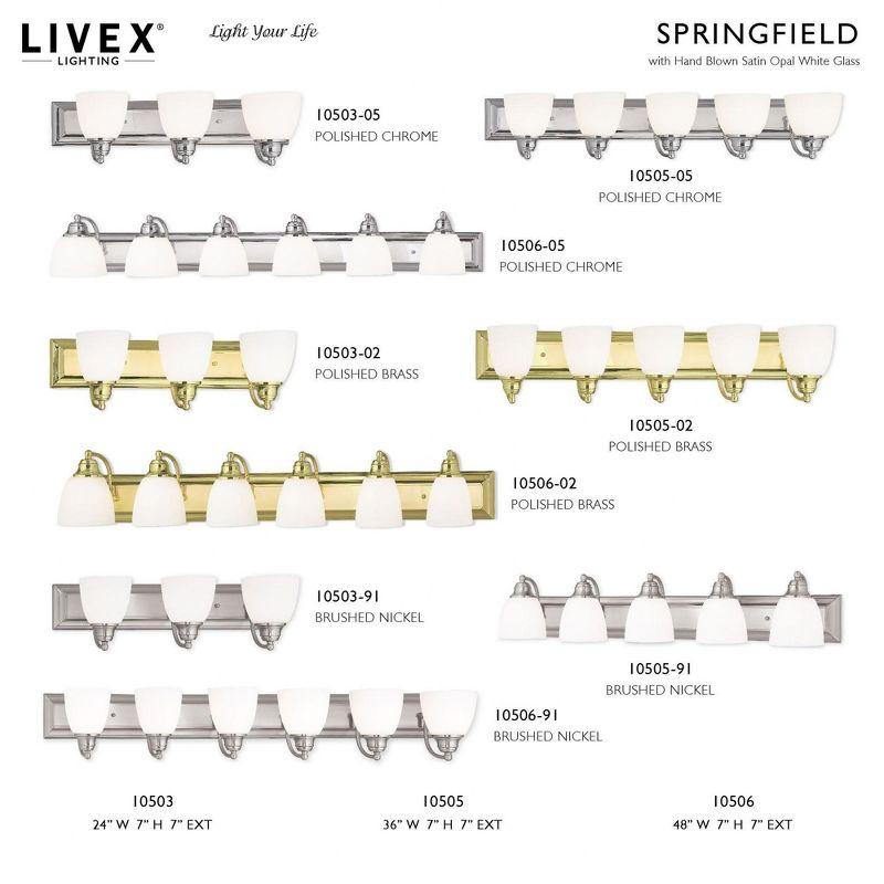 Livex Lighting Springfield 3 - Light Vanity in  Polished Chrome