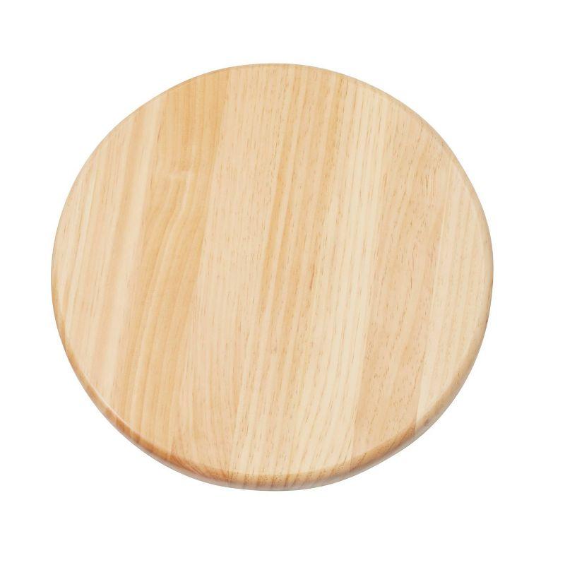 18"-24" Height Adjustable Swivel Accent Stool Wood Seat/Gray Frame - Hampden Furnishings