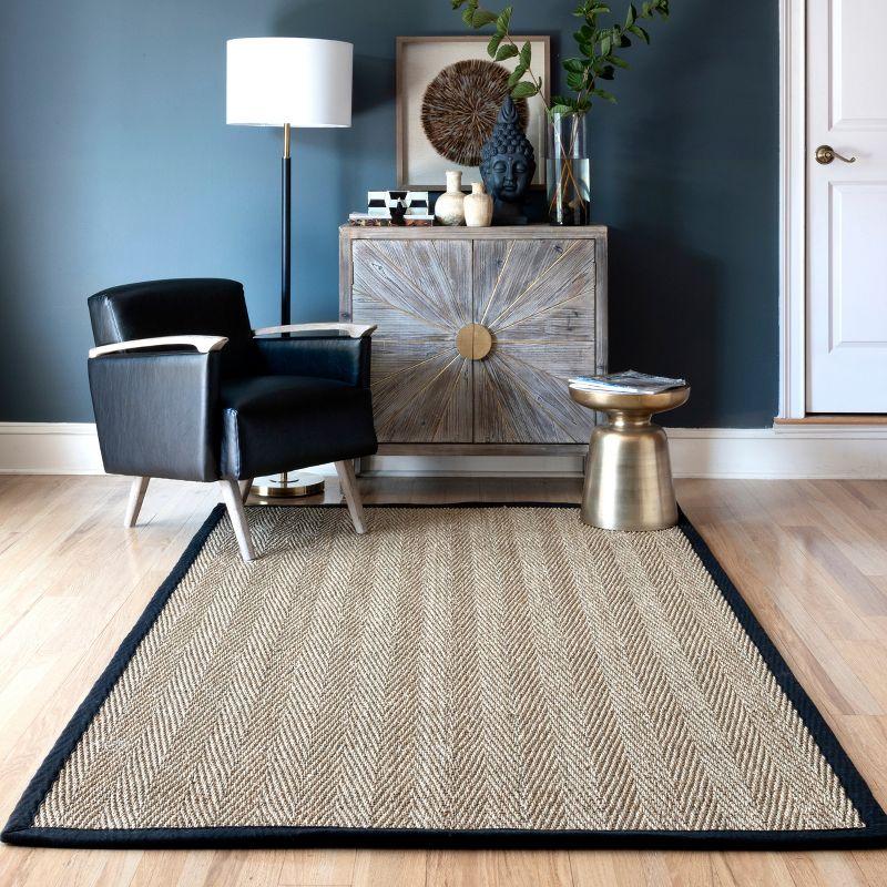 nuLOOM Larnaca Seagrass Herringbone Area Rug