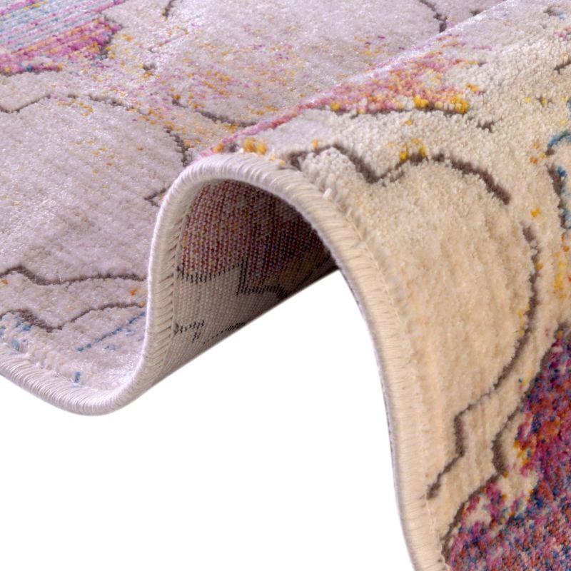 Unique Loom Deepa Collection Area Rug - Static Trellis (7' 10" x 9' 8" Rectangle Multi/Beige)