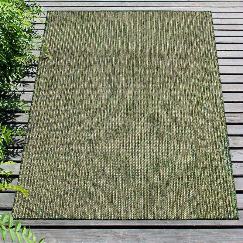 Liora Manne Carmel Texture Stripe Indoor/Outdoor Rug Green 7'10" x 9'10"