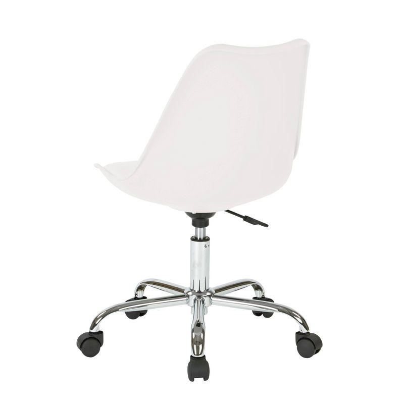 Emerson Office Chair: Pneumatic, Armless, Adjustable, Chrome Base - OSP Home Furnishings