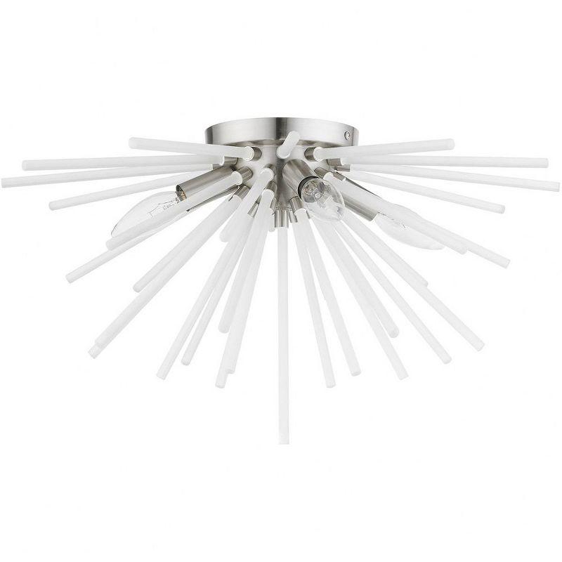 Livex Lighting Uptown 4 - Light Flush Mount in  Brushed Nickel