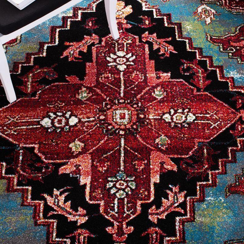 Vintage Hamadan VTH248 Power Loomed Indoor Accent Rug - Blue/Red - 2'7"x5' - Safavieh