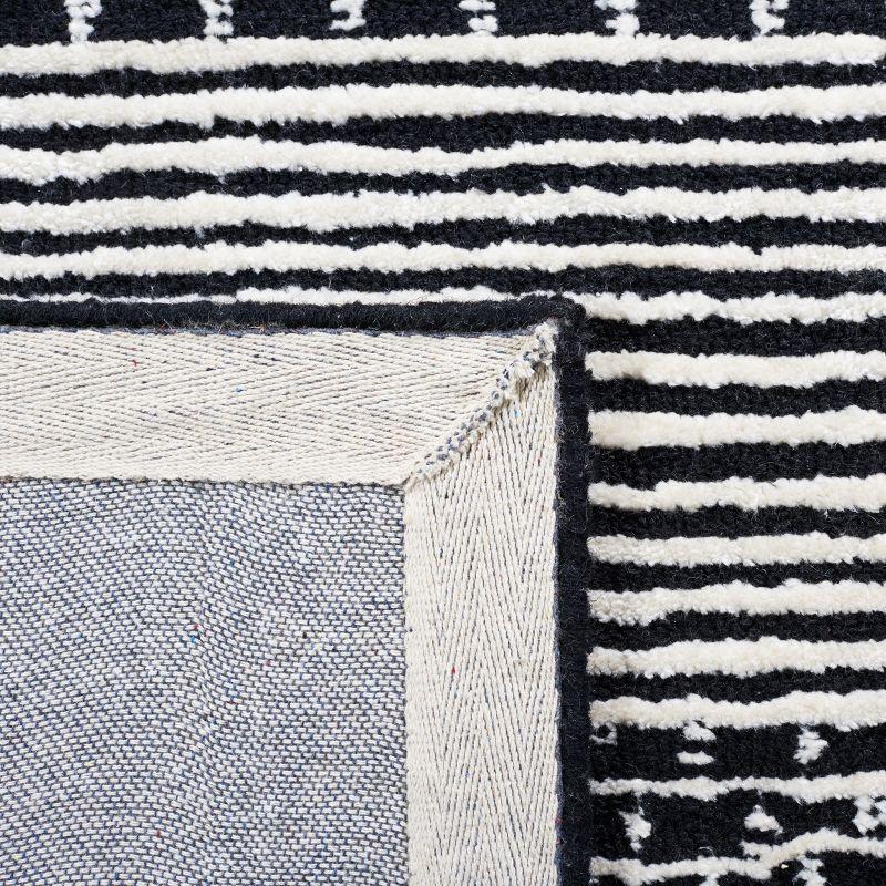 Glamour GLM538 Hand Tufted Indoor Area Rug - Black/Ivory - 6'x6' - Safavieh