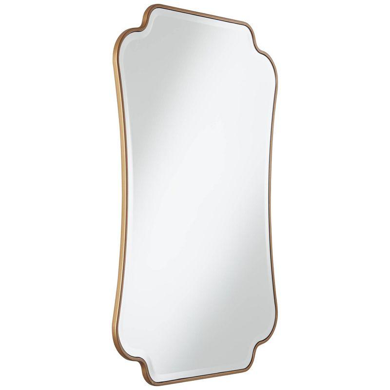 Rectangular Beveled Wood Mirror with Antique Gold Frame 44"x33"