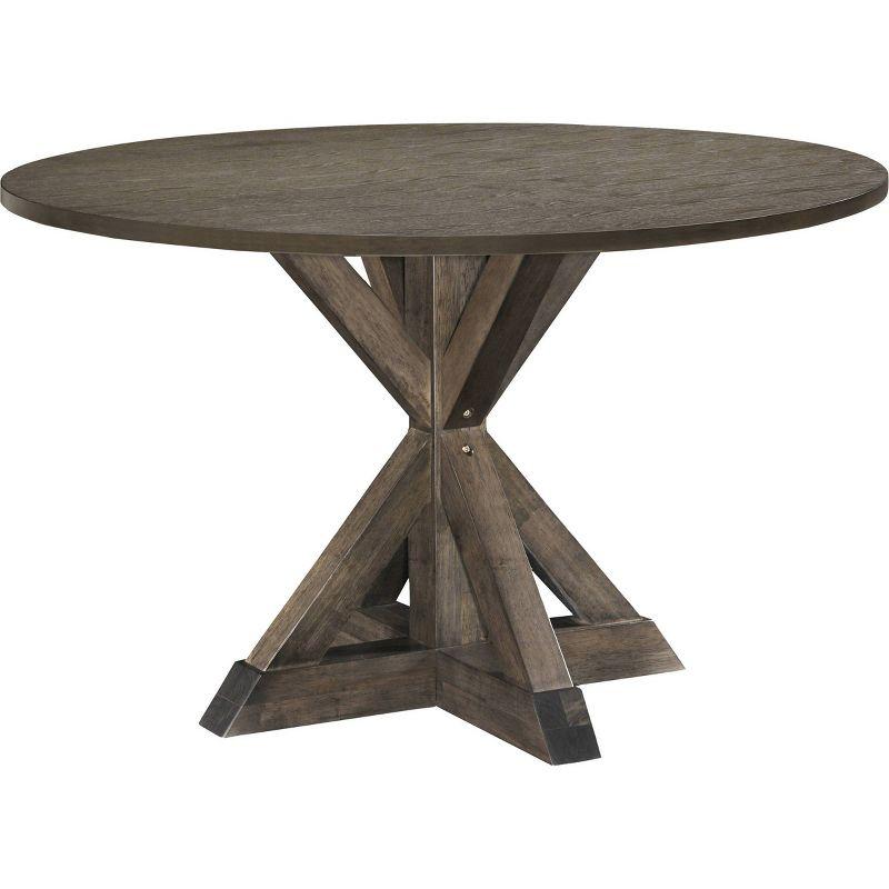 Finch Alfred Round Solid Wood Rustic Dining Table